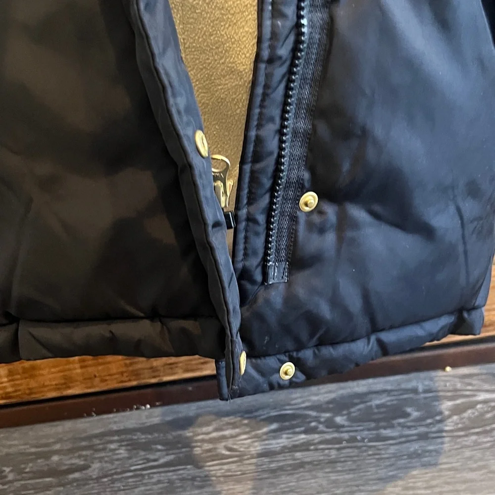 J. Crew Kids Black Puffer Jacket with Fur Hood - Picture 7 of 7